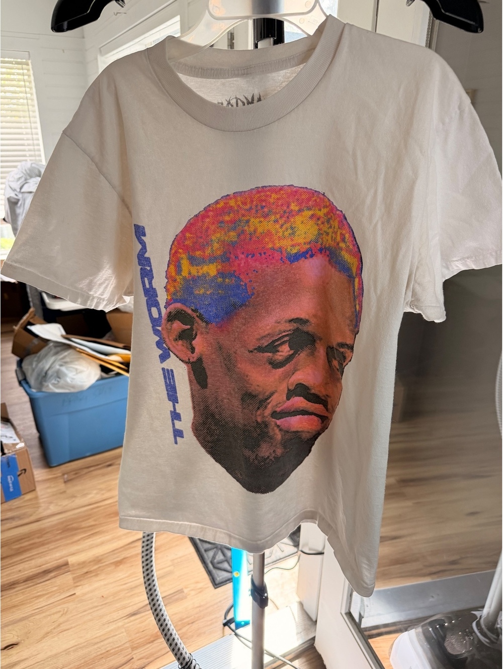 Rodman White Graphic T Shirt Medium